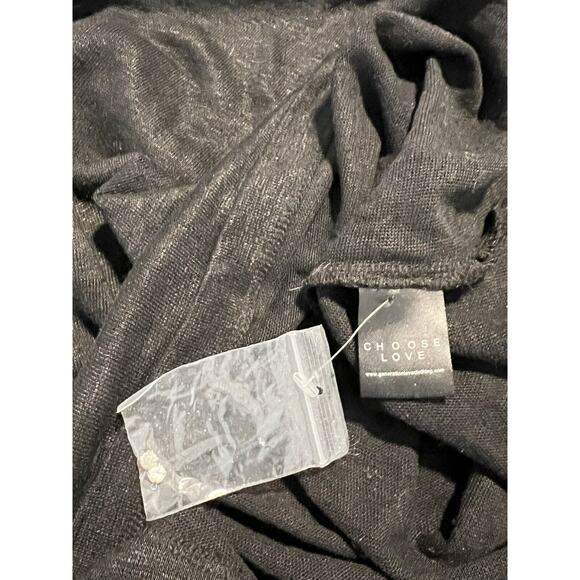 Generation Love NEW Black Linen Lucy Beaded Crystal Back Tie Tank Top Blouse M - Picture 7 of 7